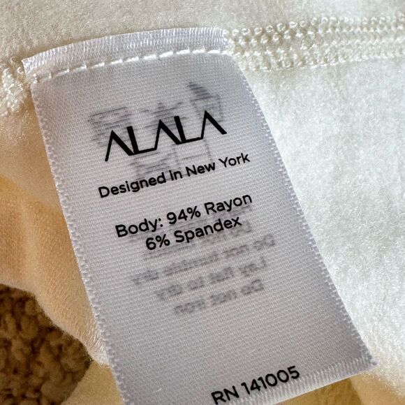 Alala Fleece Pullover Sweatshirt Womens Size Large Bone Funnel Neck pullover - Picture 10 of 15